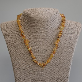 Citrine Nugget Necklace, bead size 6-12×3-8 mm, length 50 cm, +5 cm extender chain