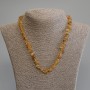 Citrine Nugget Necklace, bead size 6-12×3-8 mm, length 50 cm, +5 cm extender chain