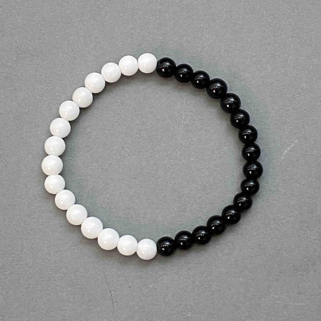 Imitation Agate Bead Bracelet 6mm±, 6.5mm±, Length 18 cm (Stretch)