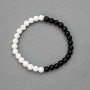 Imitation Agate Bead Bracelet 6mm±, 6.5mm±, Length 18 cm (Stretch)