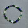 Bracelet 'Assortment' (Chrysoprase, Amethyst, Lapis Lazuli) barrel beads 9, 5x6, 5mm, length 18mm, stretch
