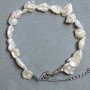 Bracelet Baroque Pearls 7-6, 5x9-13 mm +-, length 18 mm + 5 cm extender chain