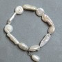 Bracelet with Baroque Pearls 12 mm, 19–22×9, 5 mm, length 18 mm, stretch