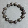 Labradorite Bead Bracelet on Stretch Cord, 10mm Beads +/-, 4x4mm Seed Beads +/-, Length 18mm +/-