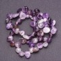 Amethyst briolette beads natural stone 'Butterfly', diameter 6-12 mm (+/-), thread length 39 cm