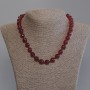Tourmaline Necklace with a Faceted Bead, 10 mm Diameter, 45 mm Length, with Clasp
