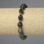 Ocean Jasper bracelet with faceted beads, diameter approximately 10×8 mm, 5 mm +/- beads, seed beads 3 mm +/-, length 18 mm +/- stretch