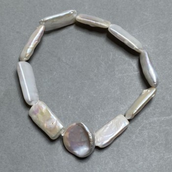 Baroque Pearl Bracelet 20-23×10-16 mm, length 18 cm, stretch
