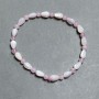 Bracelet Pink Quartz Bead 4.5mm ±, Mother-of-Pearl Drop 8x5mm ±, Length 18cm ± Stretch