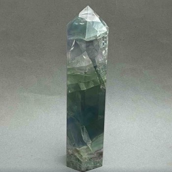 Natural fluorite souvenir pencil, 15x4 cm, weighing 428 g