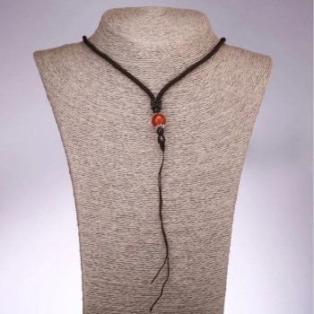 Carnelian Bead Jewelry Cord, 65 cm long