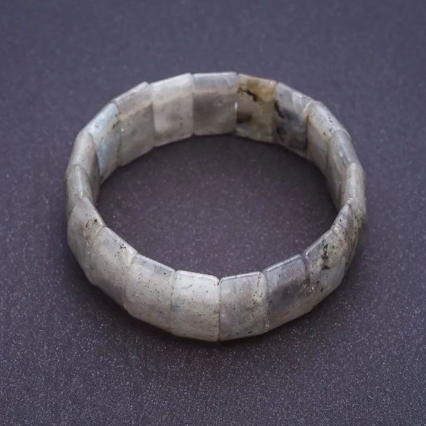 Labradorite bracelet on elastic cord 2, 4x1, 1 cm+