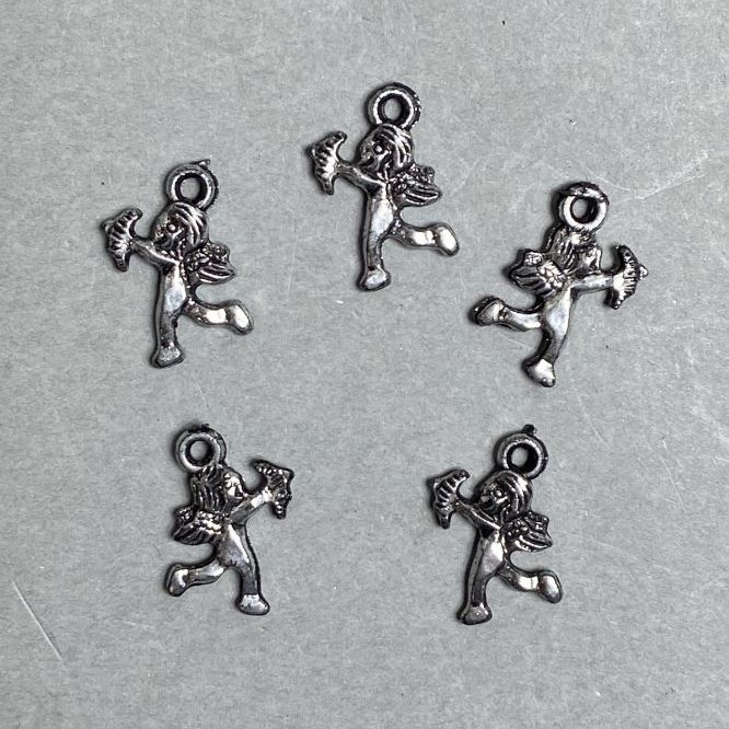 CLEARANCE! Amur pendant findings, plastic, color dark silver, dimensions 17x14x2 mm ± hole, diameter 2 mm ± packaging 0.5 kg