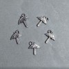 SALE! Umbrella Pendant Findings, Plastic, Dark-Silver Color, Size 18x16x3 mm +/- Hole, 3 mm Diameter +/- Packaging 0.5 kg