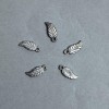 SALE! Leaf pendant hardware plastic color dark silver, sizes 17 x 7 x 3 mm ± hole, diameter 2 mm ± packaging 0.5kg