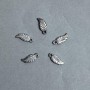 SALE! Leaf pendant hardware plastic color dark silver, sizes 17 x 7 x 3 mm ± hole, diameter 2 mm ± packaging 0.5kg
