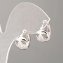 Xuping Earrings with White Crystals, 11mm Rhodium