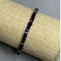 Hematite bracelet with cube beads 4 mm and rondelles 4×2 mm, 18 cm stretch