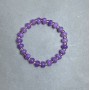 Lavender Amethyst Rondelle Bracelet 8x5mm +/- Seed Beads 4mm +/-, 18 cm Stretch