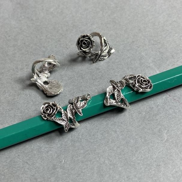 Bead insert findings in silver metal color, diameter 20×12mm ± hole, diameter 8mm ± packaging 20 g ~16 pcs +