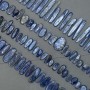Kyanite Beads in Butterfly Shapes, Assorted Sizes, Diameter 14-50×7-22 mm, Beads 5 mm, Length 39 m+- on Thread