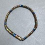 Hematite Wave Bracelet, bead diameter 5.5×4 mm, length 18 cm stretch