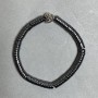 Hematite Rondelle Wave Bracelet, 6x2 mm ± 6x6 mm ±, 18 cm stretch