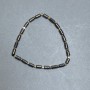 Hematite Bracelet with Cylindrical Beads and Cubes