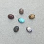 Cabochon Findings Assortment (Turquoise Jasper Agate Sodalite) 8x6mm +/- 6 pcs
