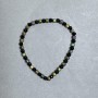 Bracelet with Faceted Agate Beads 4mm and Hematite Cube Beads 4mm, 18 cm Stretch