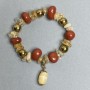 Bracelet Citrine chips 10x5mm ±, Red Jasper 13-15x8-10mm ±, Hematite beads 10mm ±, 18 cm stretch