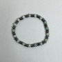 Jade Rondelle Bracelet 6x4 mm +- Hematite Rondelle 6x3 mm +-, 18 cm stretch