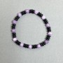 Bracelet with 6 mm amethyst beads and 6×2 mm hematite rondelles, length 18 cm stretch