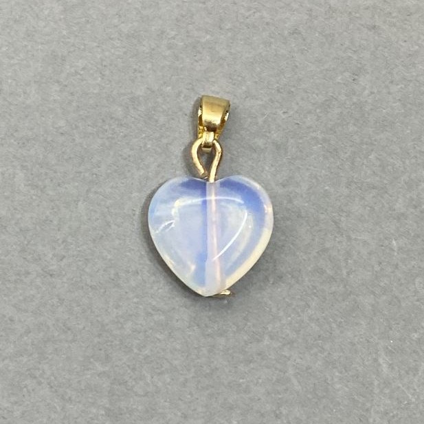 Moonstone Heart Pendant 19x12mm+