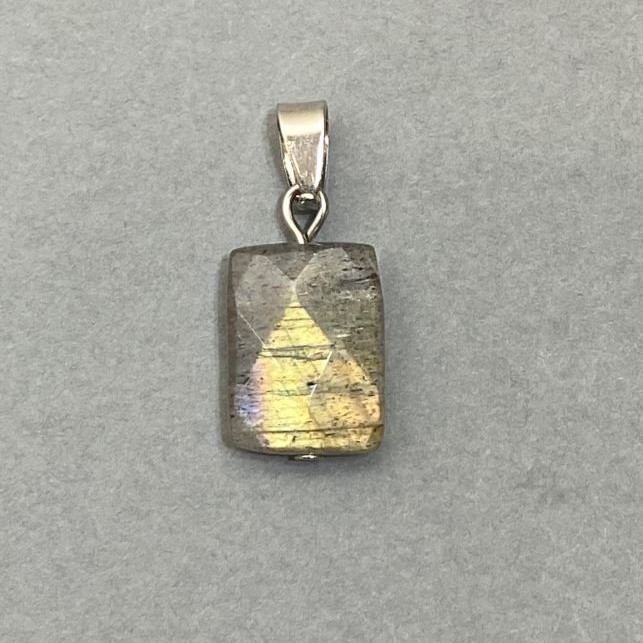 Pendant Labradorite Faceted Link 27x11mm+