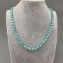 Amazonite Necklace with Smooth Beads, 6 mm Diameter, 45 cm Length, with Clasp