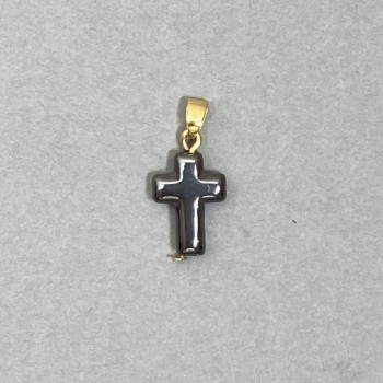 Hematite Cross Pendant 22×10mm+