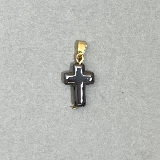 Hematite Cross Pendant 22×10mm+
