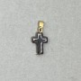 Hematite Cross Pendant 22×10mm+