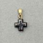 Hematite Cross Pendant 19×12 mm