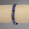 Sodalite Heart Bracelet, 8mm beads, 18 cm stretch