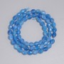 Aquamarine Beads Faceted Rondelle 8x5mm, Length approx. 37 cm, on Thread