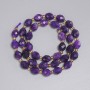Sugilite Beads — Faceted Grain 8x6 mm, 5 mm +/-; Seed Beads 3 mm +/-; 36 cm Length on Thread