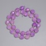Lavender Amethyst Beads - Faceted 10x9mm, 3mm Seed Beads, 36 cm Length on Thread