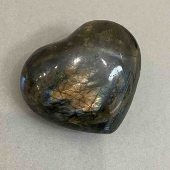 Labradorite Heart-Shaped Souvenir Stone, 57x49x28 mm, weight from 106 g