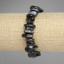 Faceted Agate Bracelet, bead diameter 10-17×2-5 mm, 18 cm stretch
