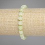 Chrysolite Olivine Bracelet — Faceted Cube, 6.5x6.5 mm, 3 mm beads, 18 cm length, elastic