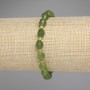 Jadeite Bracelet with Faceted Grain Beads, 8x7 mm, 3 mm Seed Beads, 18 cm Stretch
