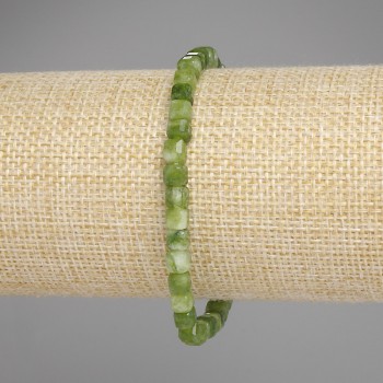 Jadeite Faceted Cube Bracelet