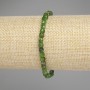 Diopside Faceted Cube Bracelet, 4.5×4.5 mm cubes, 18 cm length, stretch